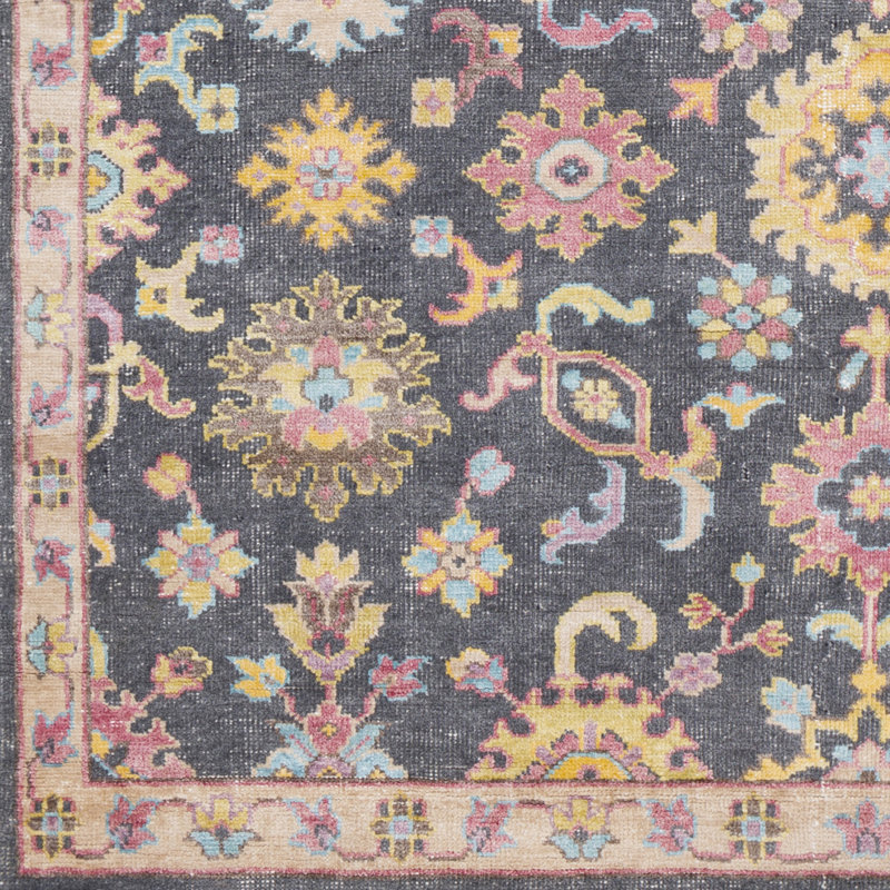 Daison Hand Knotted Viscose Oriental Indoor Rug, Rectangle 2' x 3'