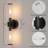 20" Modern Rechargeable Wall Sconce With Remote & Bulbs, Dimmable Wireless Wall Light-660376005-649301839