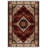Minasas Collection Digital Print Cotton-Polyester Beige Brown Burgundy Moroccan Rug-507536591