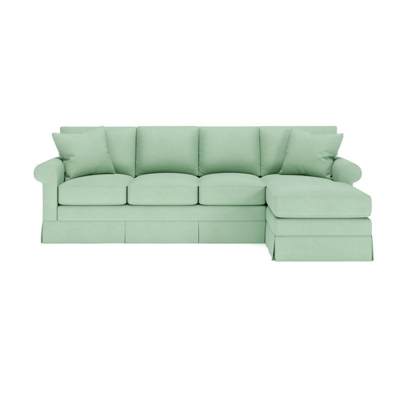Friedman 2 - Piece Upholstered Sleeper Sectional, Bayou Spray Canvas, Right Hand Facing