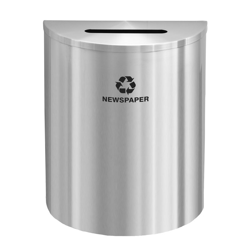 Aluminum Open Kitchen Trash Can, 29, 28.5" H x 24" W x 12" D