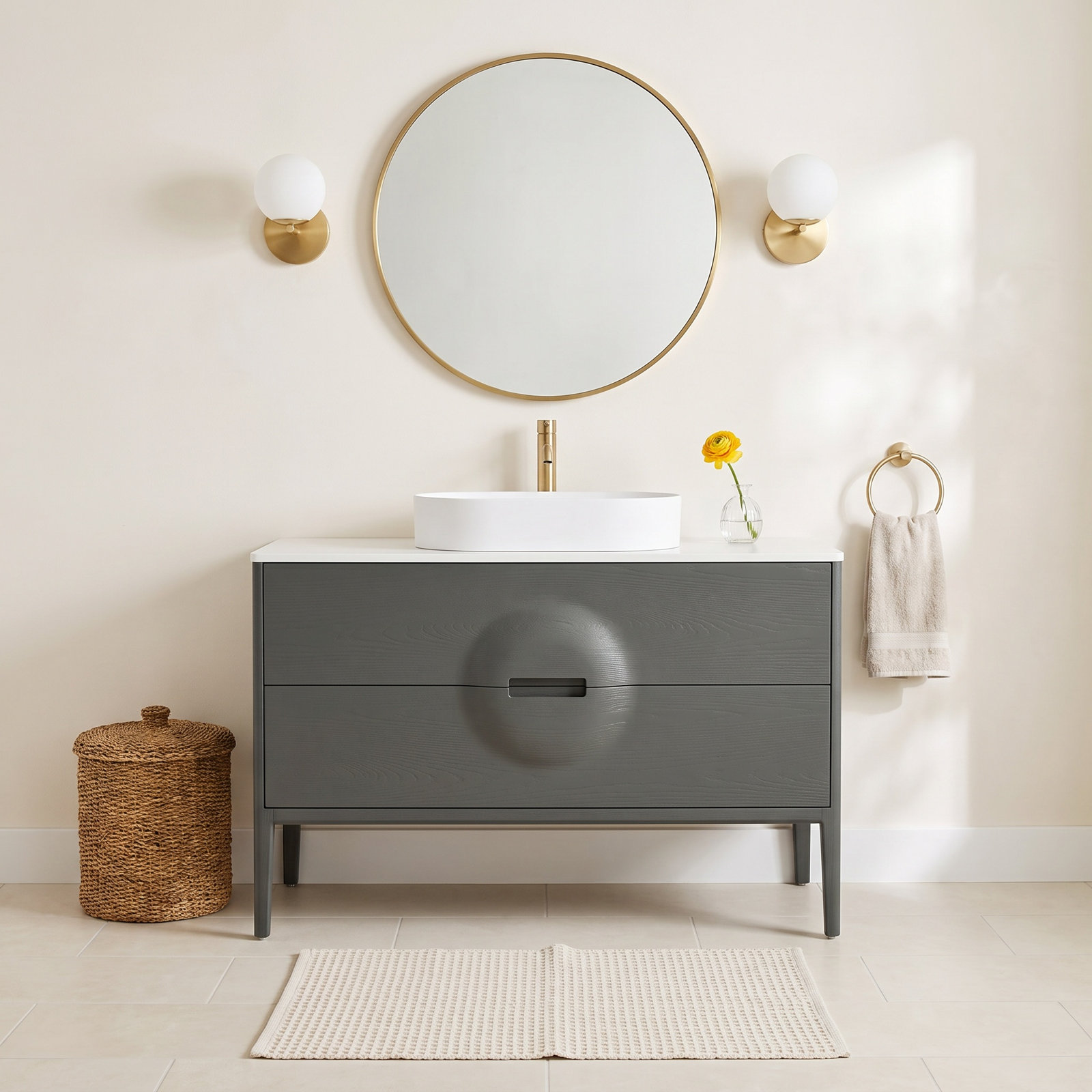 Colmar 48'' Single Bathroom Vanity, Olive Green
