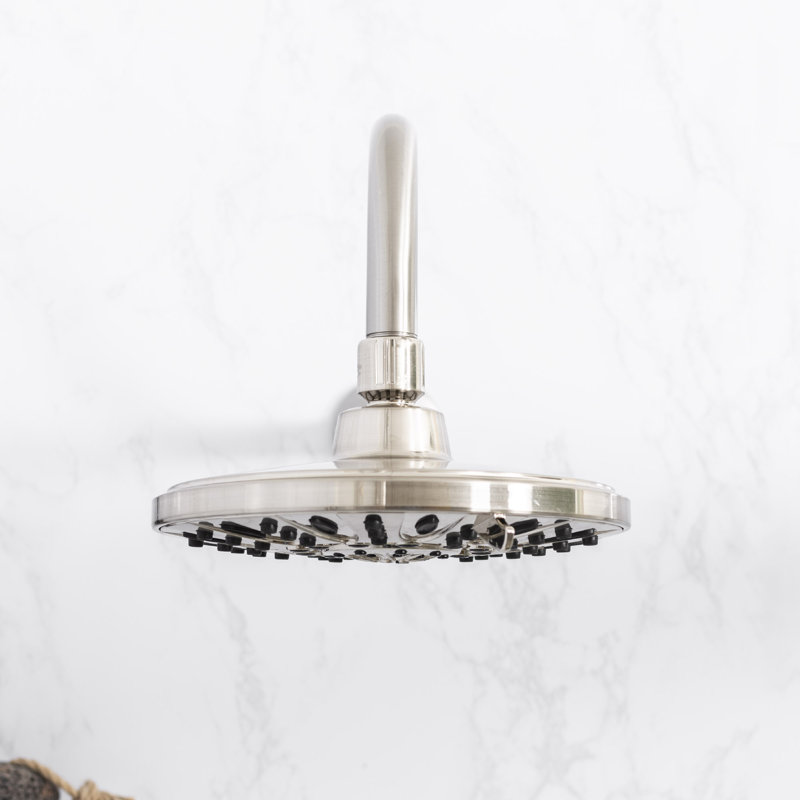 Bras de douche avec bride 16 po, Nickel brossé
