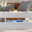 Table basse à plateau relevable avec 2 tiroirs, table basse moderne avec compartiment dissimulé adéquat, table basse à plateau relevable multifonctionnel avec finition ultrabrillante pour le salon