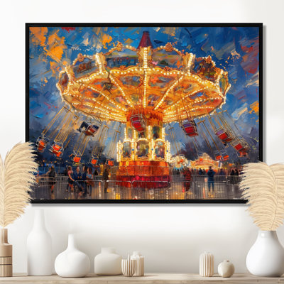 Amusement Parks Carrousel Carnival Colors - Reproduction d'art mural parcs d'attractions