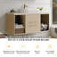 Meuble-lavabo mural moderne 39,3 po avec meuble-lavabo flottant en céramique massif