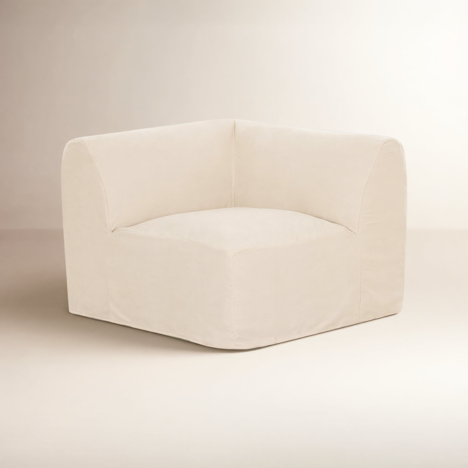 Wilde Corner Accent Chair, Cream Veil Canvas