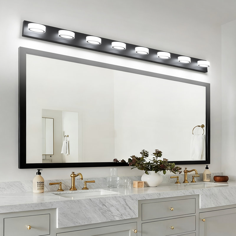 Macfadden LED Vanity Light, High Transmittance and Dimmable 5500K with 270° Rotatable, Matte Black, 8