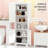 Freestanding Cabinet,Tall Narrow Bathroom Storage Cabinet With Doors And Shelf Adjustability-1128768271