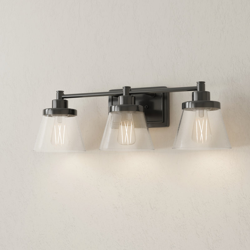 Éclairage pour meuble-lavabo à 3 lumières à intensité variable Rawtenstall, Noir mat