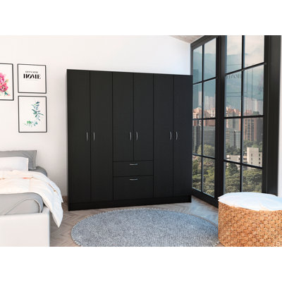 Armoire rectangulaire 1 tiroir 6 portes