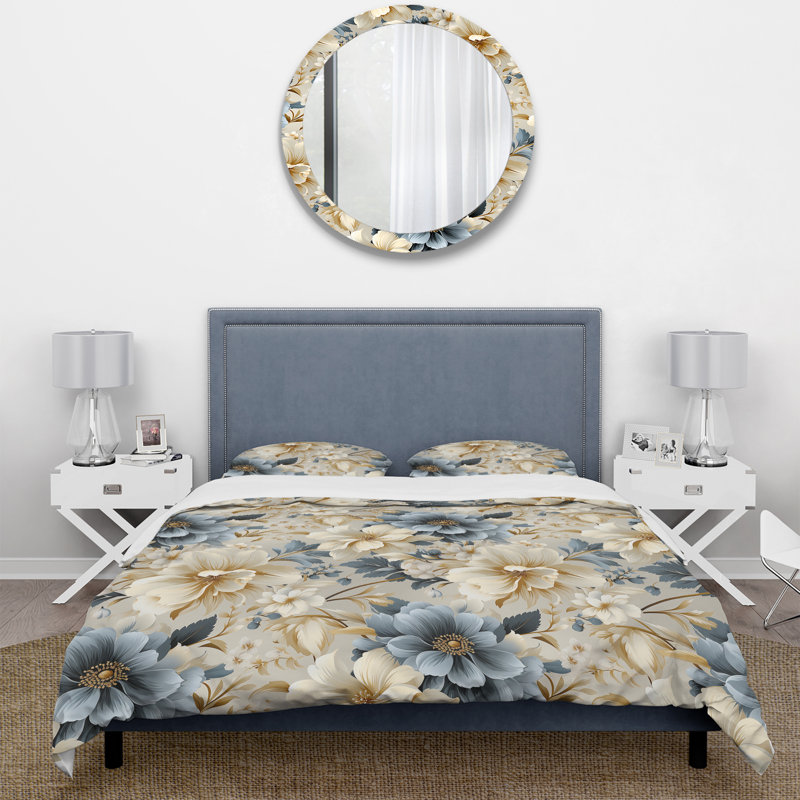 Literie Neo Victorian Fusion Victorian, Housse de couette pour grand lit et 2 taies décor