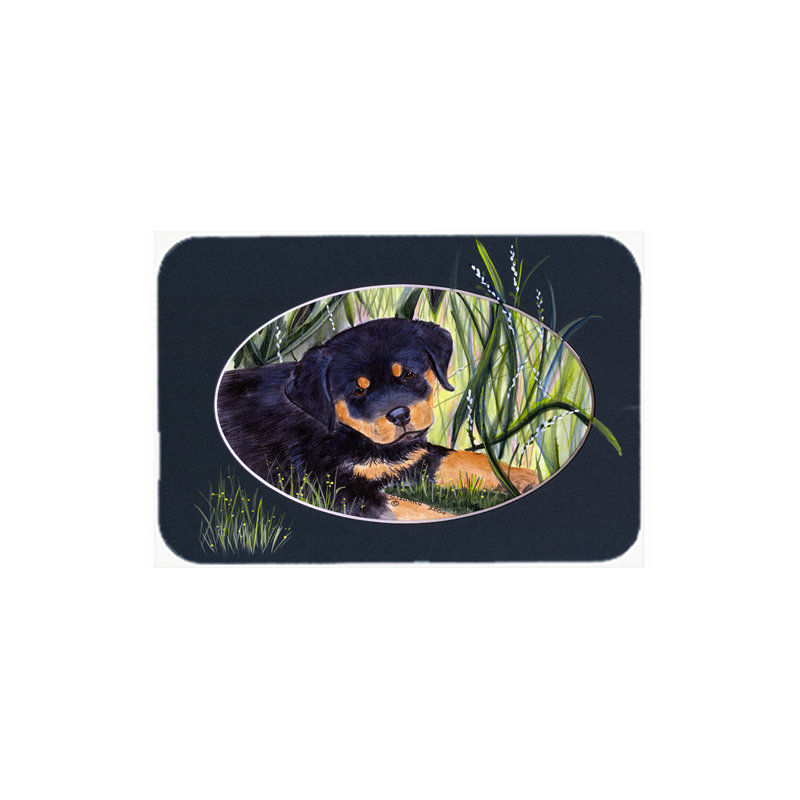 Winston Porter Rottweiler Rectangle Glass Cutting Board