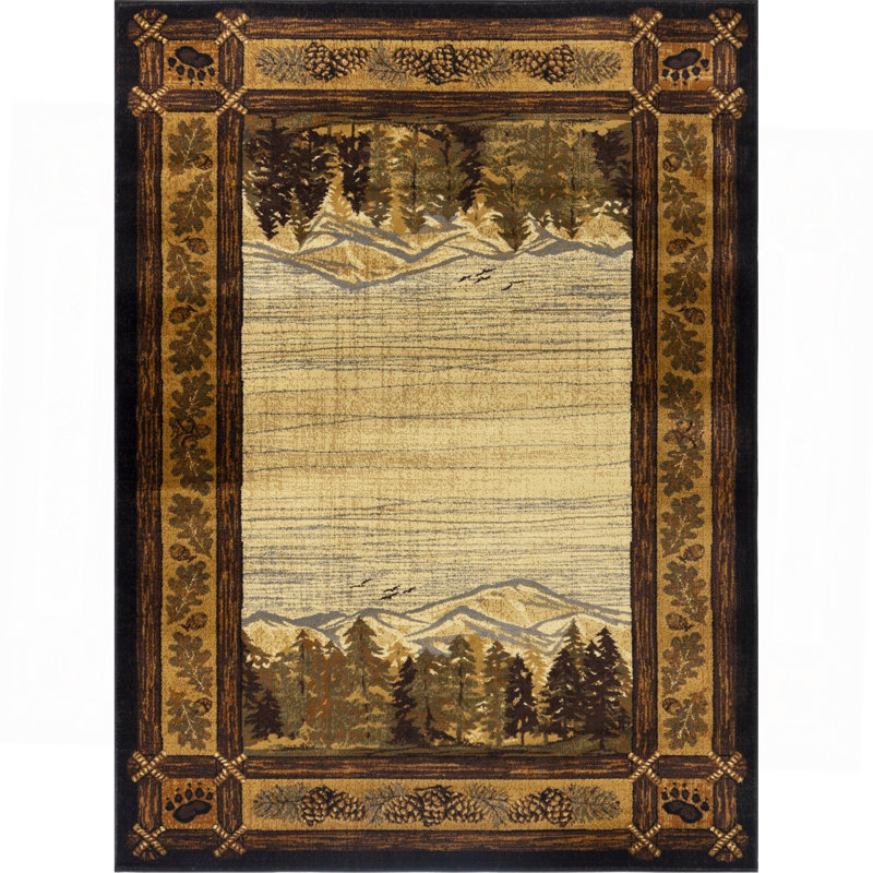Multi Lodge Area Rug, Rectangle 7'10" x 10'3"