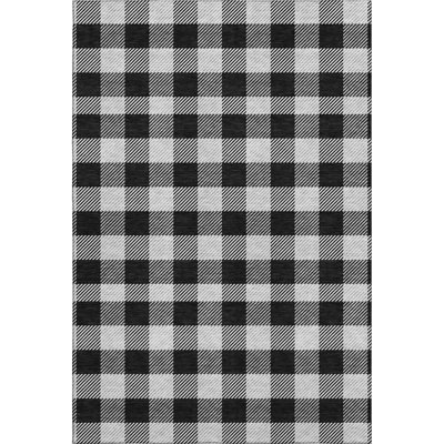 Premium Machine Washable Prisco Black Rug