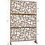 Clôture d'intimité en métal l 76 "H48" - Brun pour patio balcon terrasse pelouse jardin météo Ps114 écran extérieur