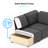 Latitude Run 3 - Piece Living Room Set - Modular Sleeper Sectional with Ottoman - L-Shaped Convertible Sofa Bed for Small Spaces-881111556