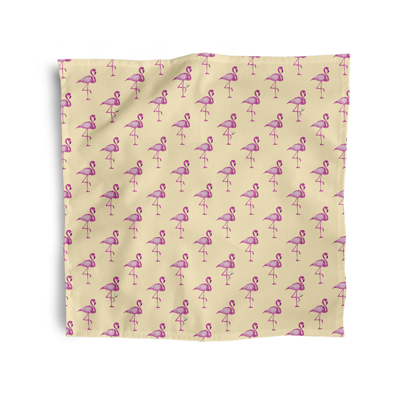 Biddlesden Flamingo Fanfare Martini Napkins, Yellow