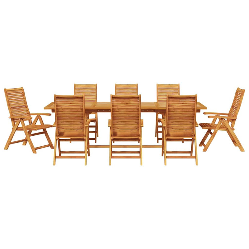 Patio Dining Set with, 75cm H x 240cm W x 100cm D, 8