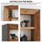 Simple Retro Solid Pine Wood Bookcase