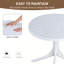 Ensemble bistro 3 pièces moderne et résistant aux intempéries avec table de patio en plastique PP et chaises pour le jardin, le balcon et la cour-126554035