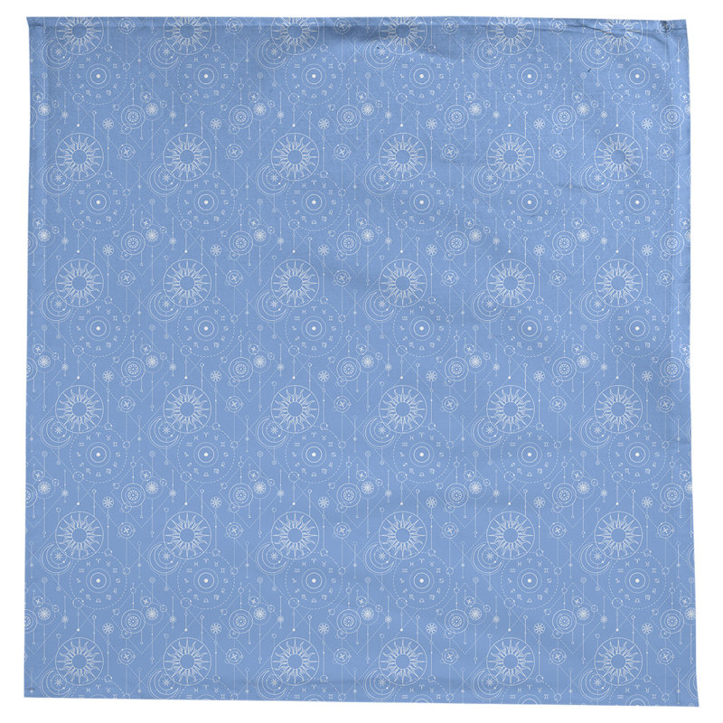 Leffel Astrology Pattern Tablecloth, Blue