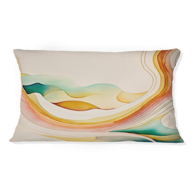 Coussin multicolore Abstract Waves IV - Abstract Spirals