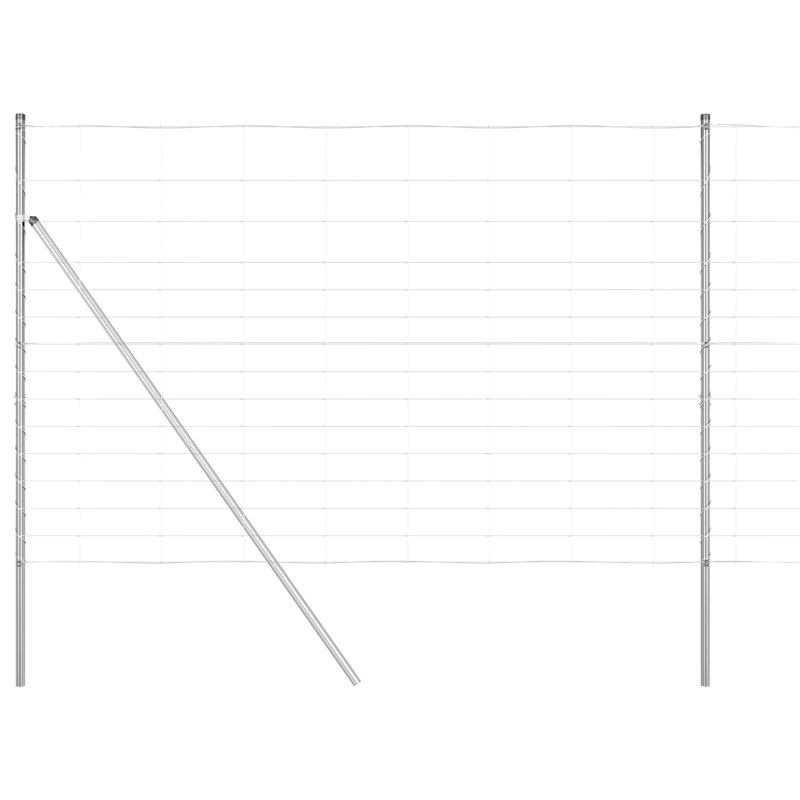 Vidaxl Field Fence Galvanised Steel, 160cm H x 2500cm W