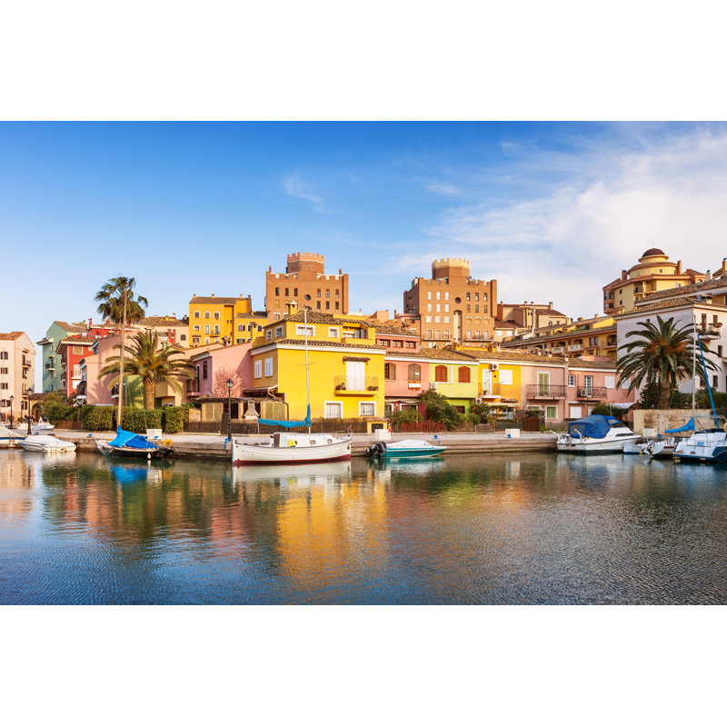 Port Saplaya Valencia Spain - Wrapped Canvas Print, 20cm H x 30cm W x 3.8cm D