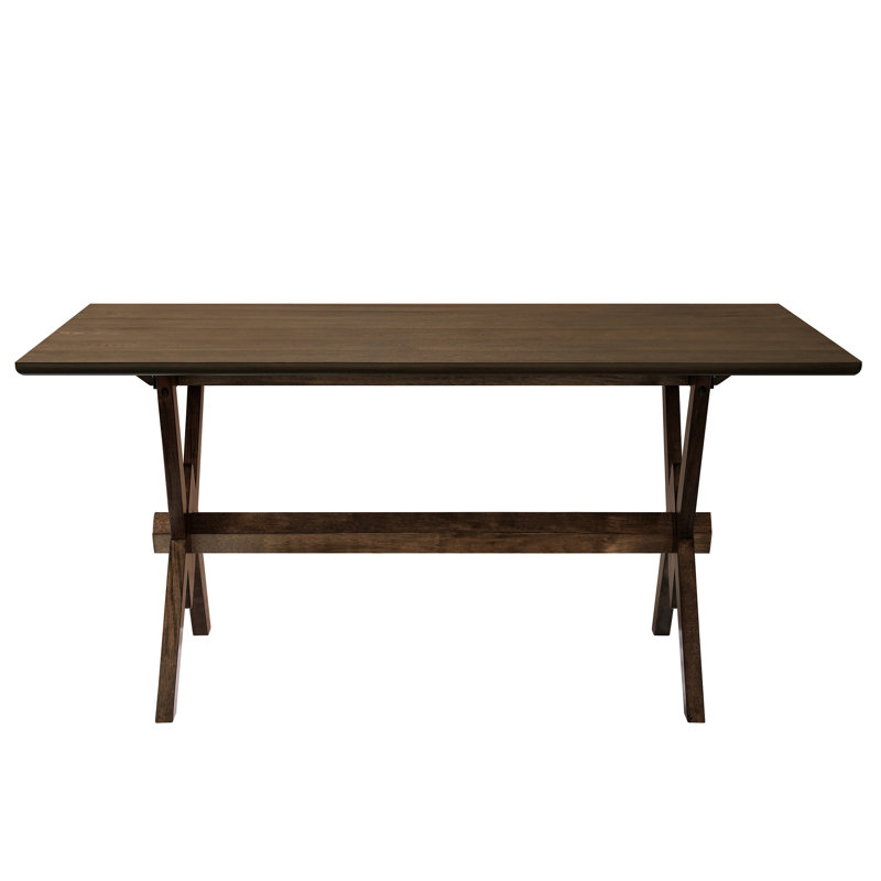 63" Double V Dining Table-Walnut