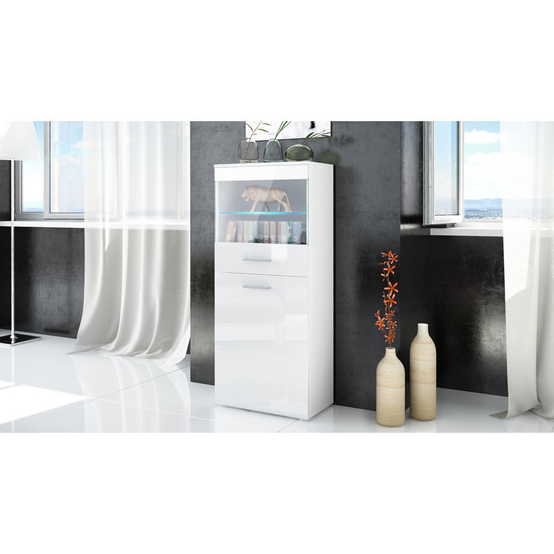 Kinser Curio Cabinet, White, Without