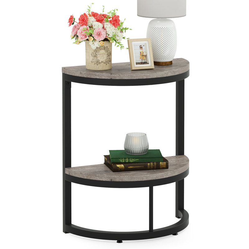 Viktualien End Table, Gray, Black