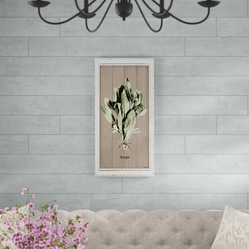 «Sage», impression sur toile tendue beige, H 36 po x l 18 po x P 1,5 po