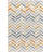 Rectangle Kynon Chevron Machine Woven Polyester Area Rug in Orange/Blue-1058713888