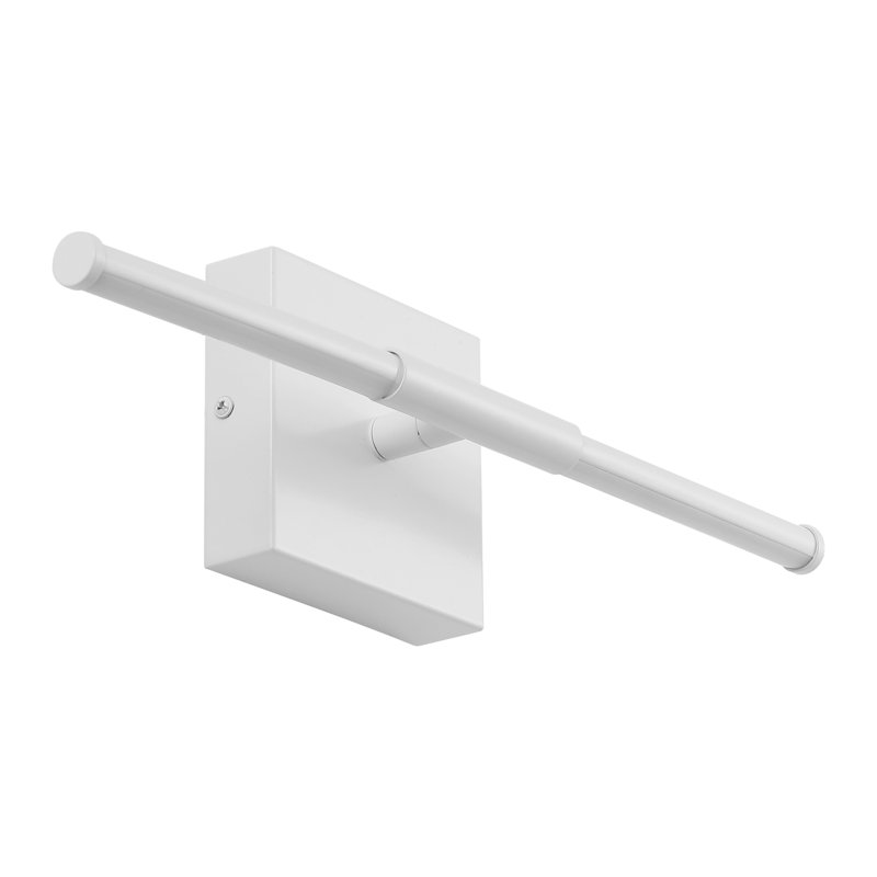 Applique murale articulée à intensité variable à 1 lumière Gallatin, Blanc, 4.25" H x 16.25" W x 3" D