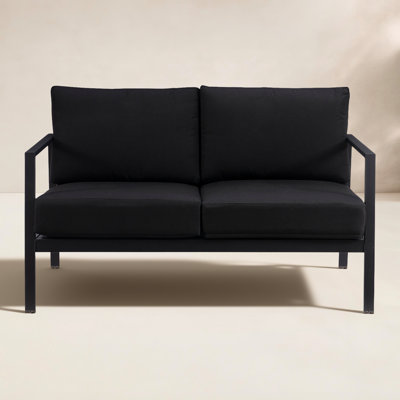 Armando 51” Aluminum Outdoor Loveseat with Sunbrella Cushions
