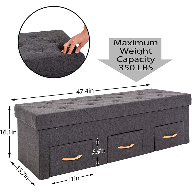 Banc de rangement en osier Aquene