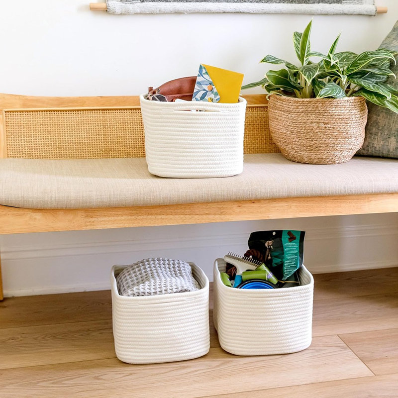 Cotton Rope Woven Storage Cubes 3-Pack