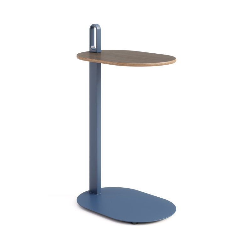 Alden Laptop Table, Dark Chestnut, Sapphire Blue