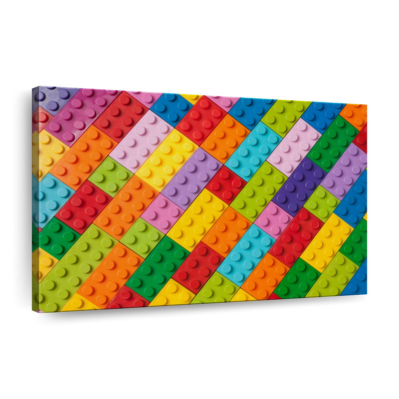 «Colorful Legos», reproduction sur toile, H 51 po x l 34 po x P 1,25 po