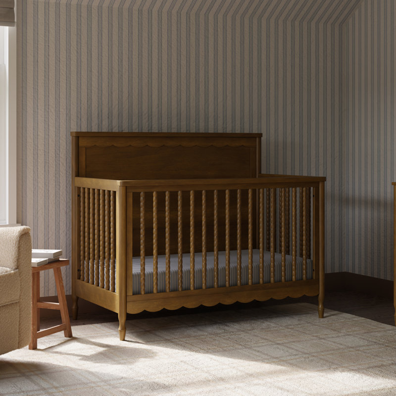 AMBROSIA 4 -in-1 Convertible Crib, Natural Walnut