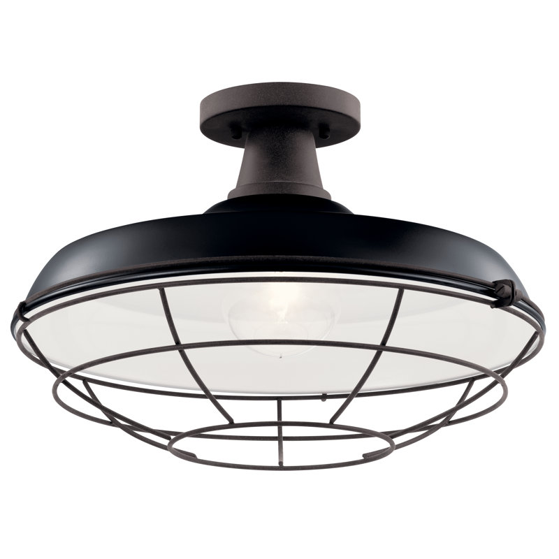 Helmtrud Outdoor Pendant, Black, 47" H x 16.5" W x 16.5" D