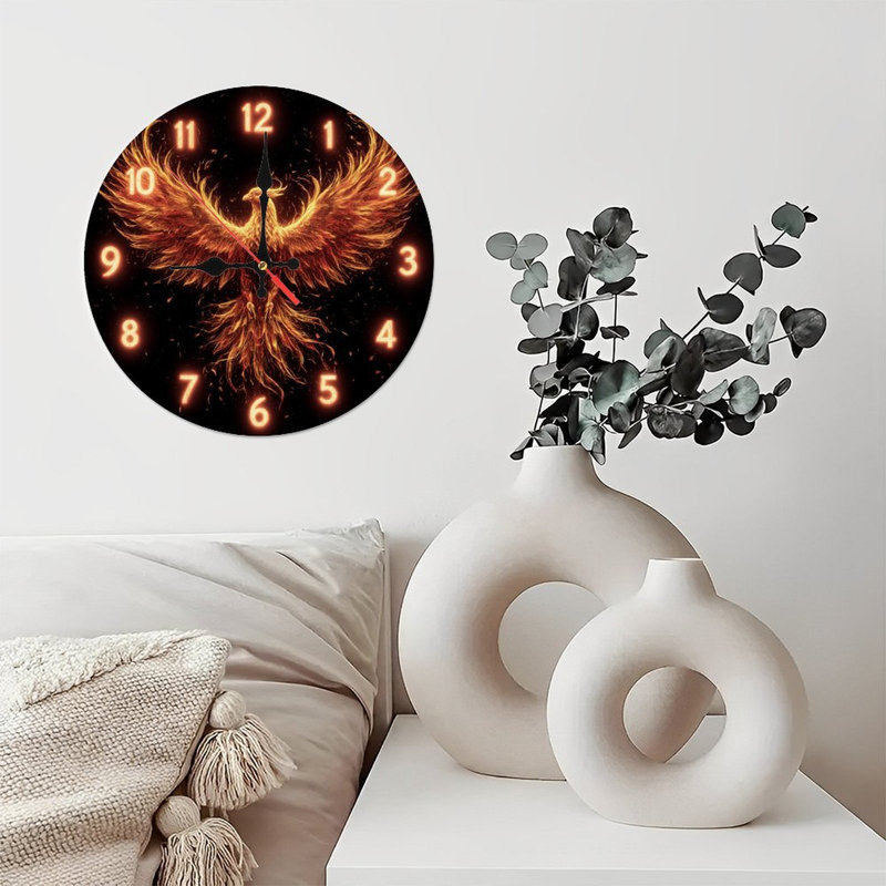 Fiery Phoenix - chiffres de l'horloge