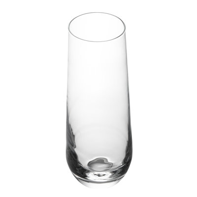 Vetri 10 Ounce Champagne Glasses, 6 Dishwashable Stemless Glasses - No Lead, Durable, Clear Glass Champagne Flutes, For Birthday Parties, Weddings, And More, Serve Mimosa, Prosecco - 