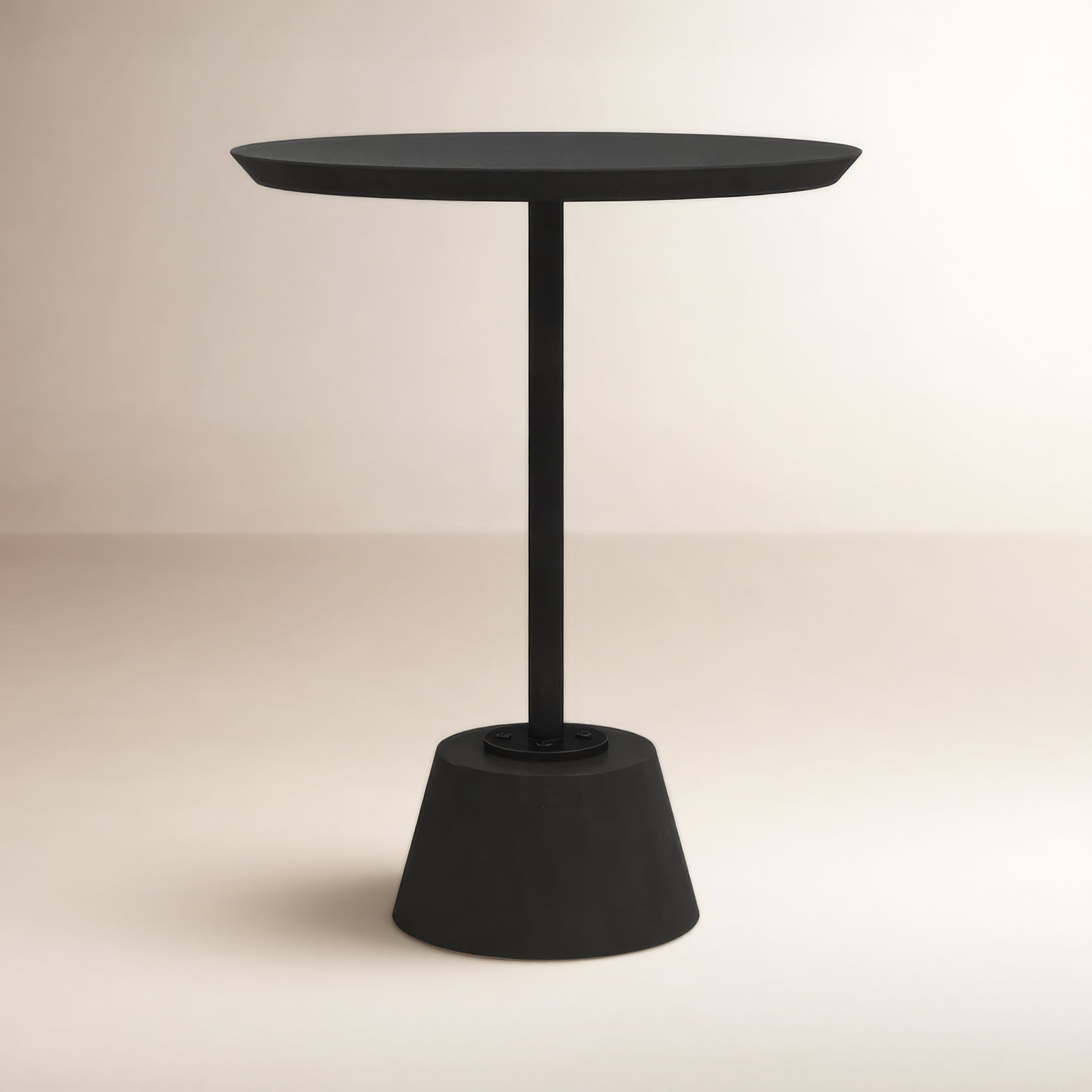 Thomas Solid Wood End Table, Dark Brown/Black