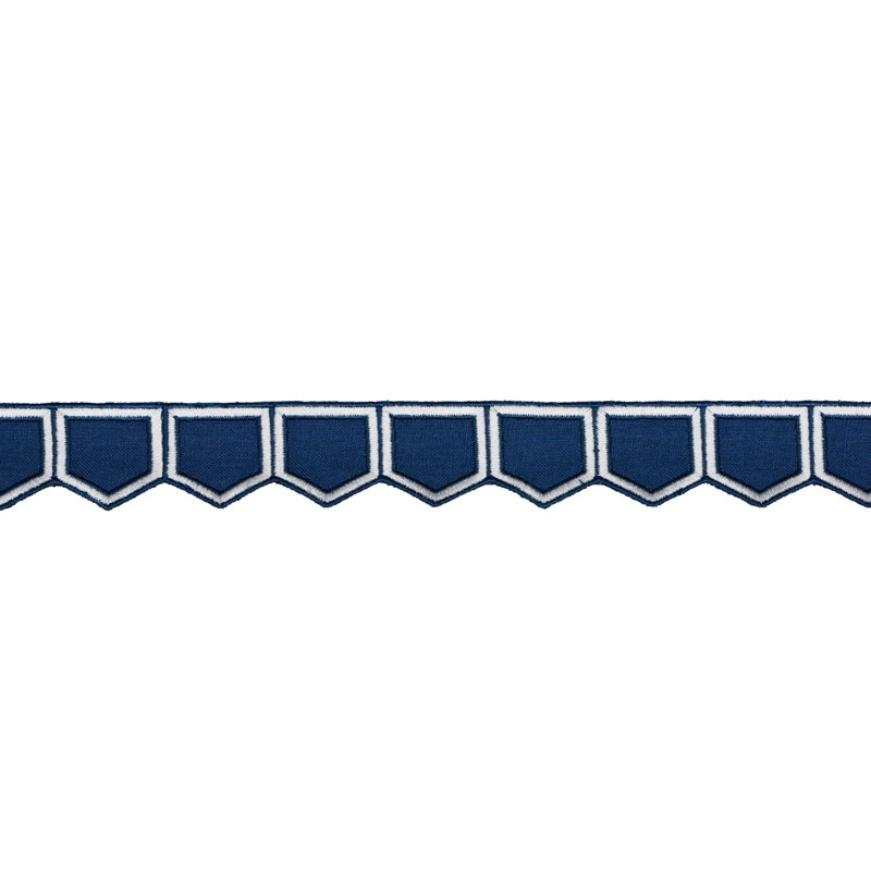 Schumacher x David Kaihoi Honeycomb Trim, Blue