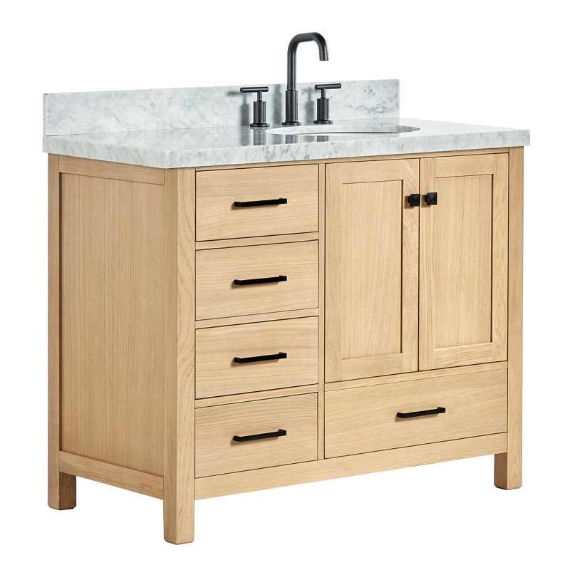 Cambridge Single Bathroom Vanity Set, Oak, 43"