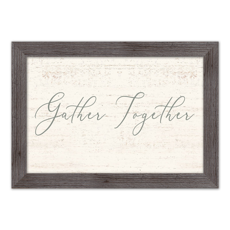 «Gather Together», reproduction encadrée, H 16 po x l 24 po x P 0,75 po
