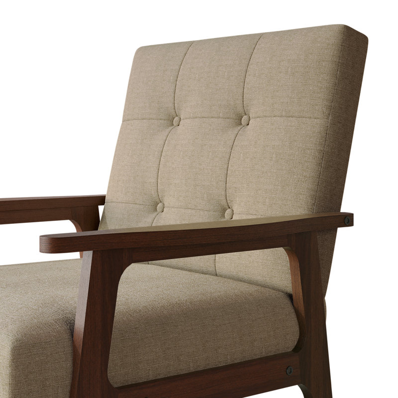 Chaise d'appoint en lin beige, Beige