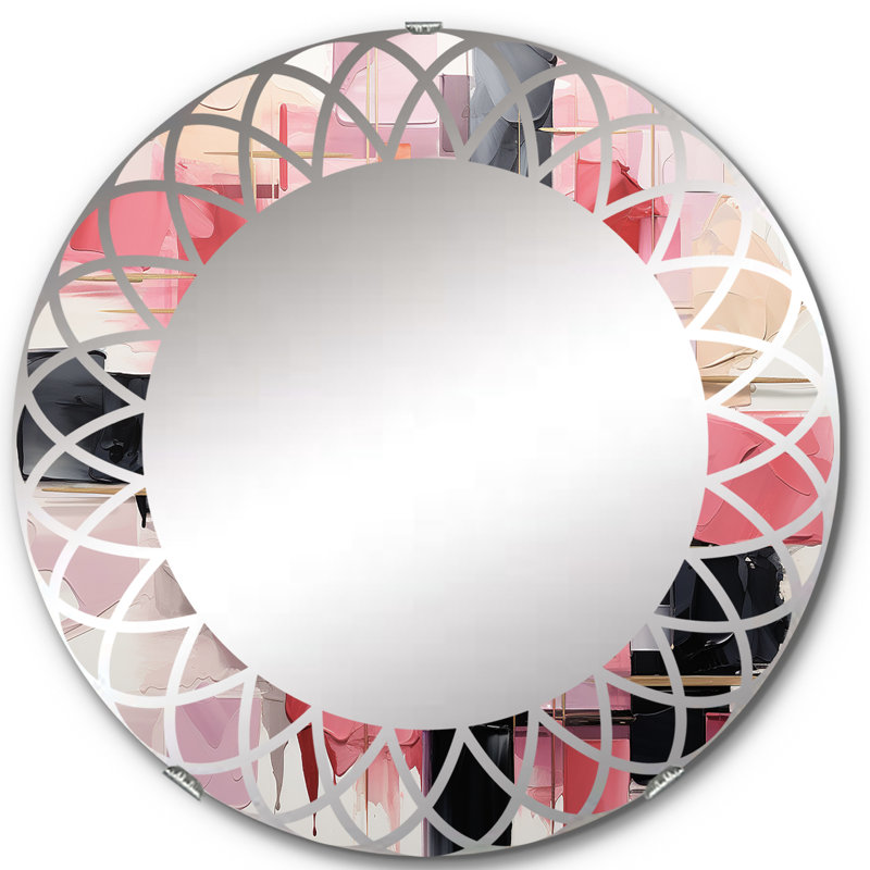 Miroir mural rond Fashion Glam, 24 po x 24 po